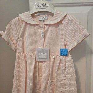 NWT Girls Size 3T MAGIL Pink and white striped dress